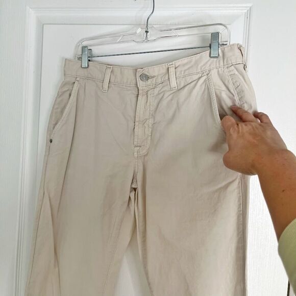 Seven For All Mankind Khaki Cottom Bootcut T6025487U Flat Front Pocket Pants - Picture 6 of 12